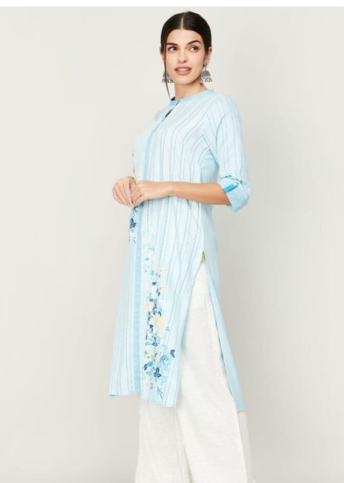 AURELIA Women Printed Straight Kurta - Image 3