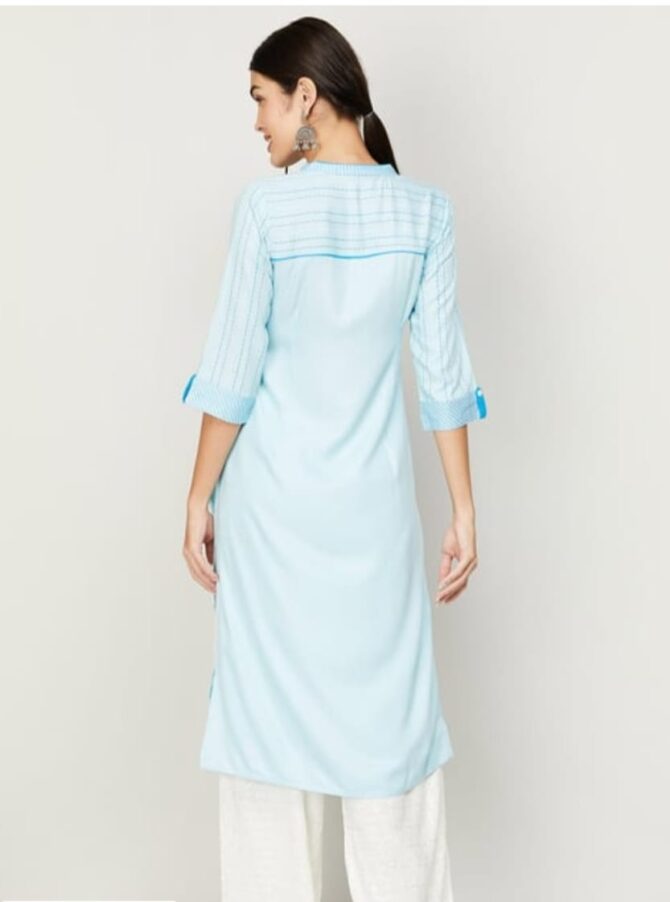 AURELIA Women Printed Straight Kurta - Image 5