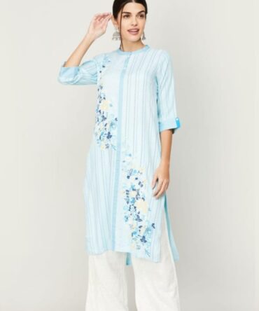 AURELIA Women Printed Straight Kurta