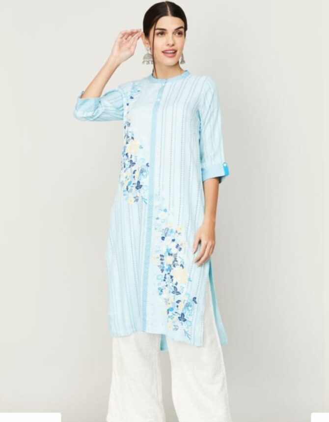 AURELIA Women Printed Straight Kurta