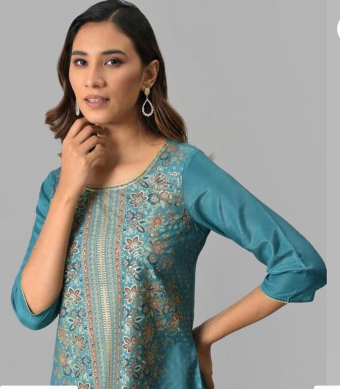 AURELIA Printed Straight Kurta - Image 5