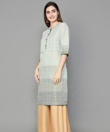 AURELIA Foil Print Straight Kurta