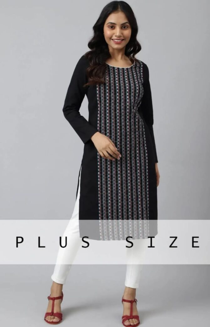 Aurelia Black Straight Kurta - Image 5