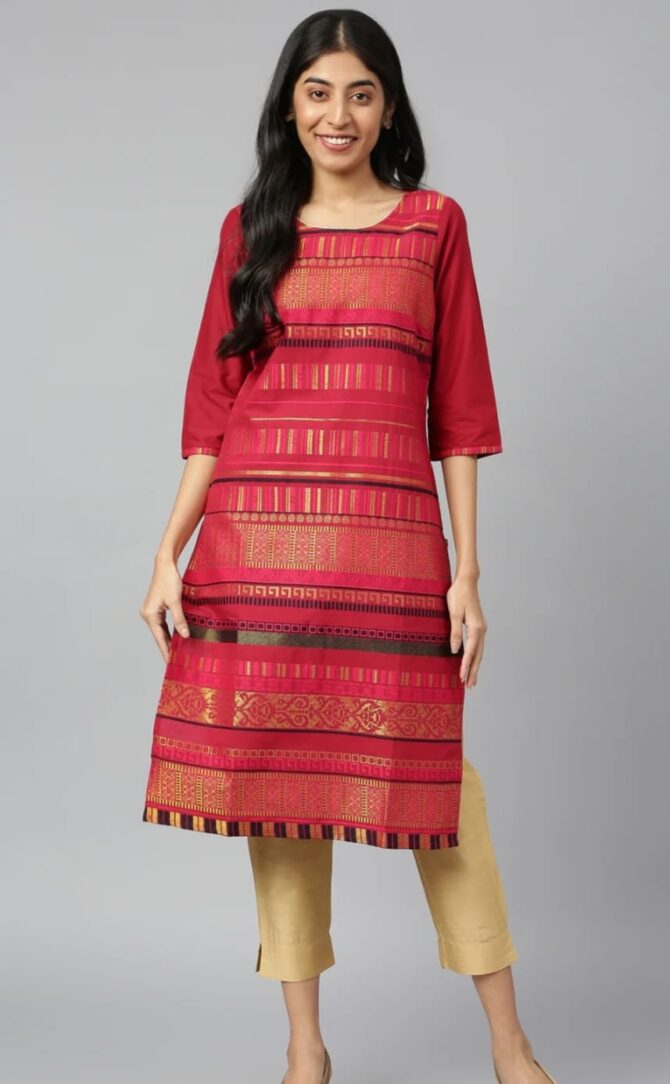 AURELIA Woven Straight Kurta