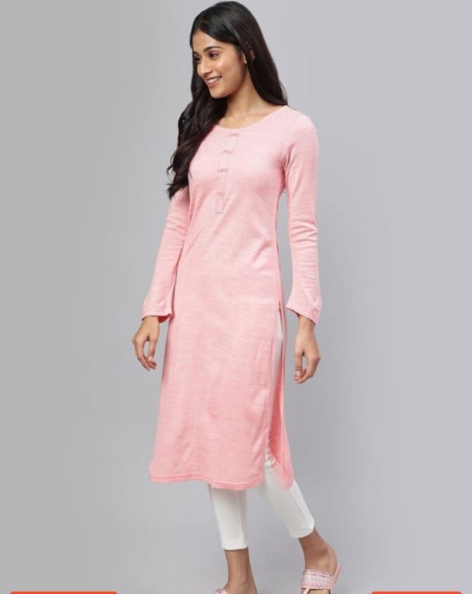 Aurelia Women's Solid Straight Kurta - Image 3