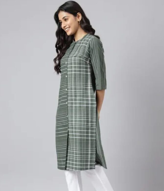Aurelia Striped Straight Kurta - Image 4