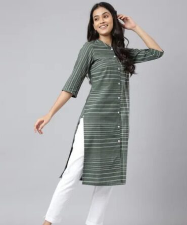 Aurelia Striped Straight Kurta
