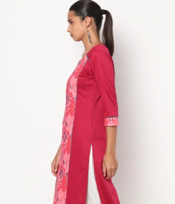 AURELIA Floral Print Straight Kurta - Image 2