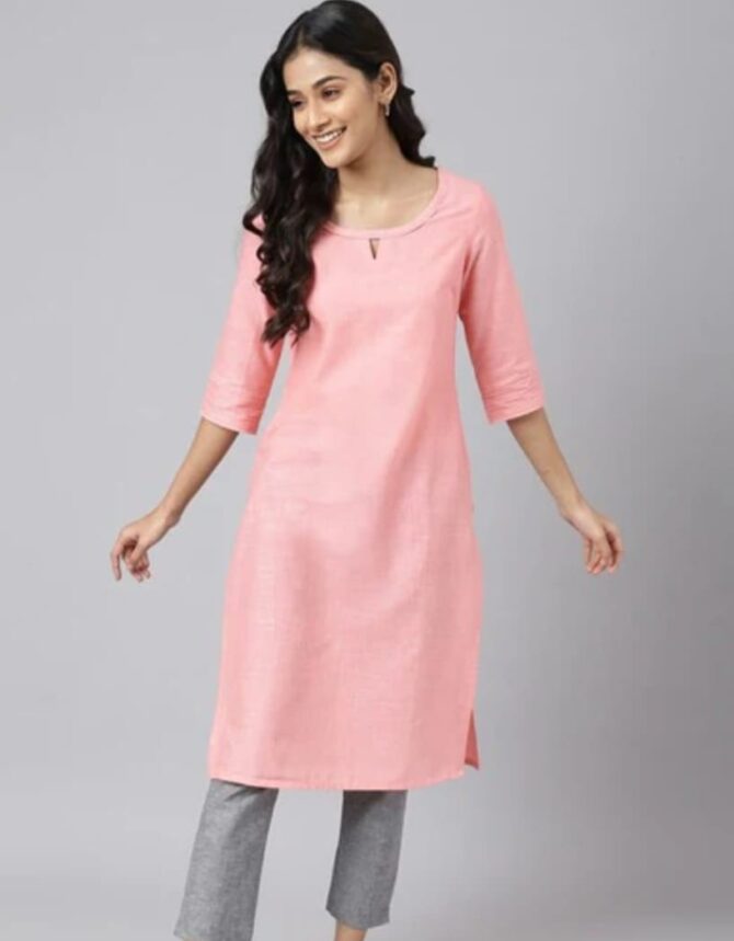 AURELIA Round-Neck Straight Kurta - Image 5