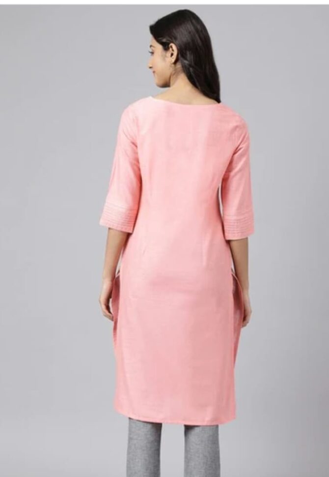 AURELIA Round-Neck Straight Kurta - Image 4