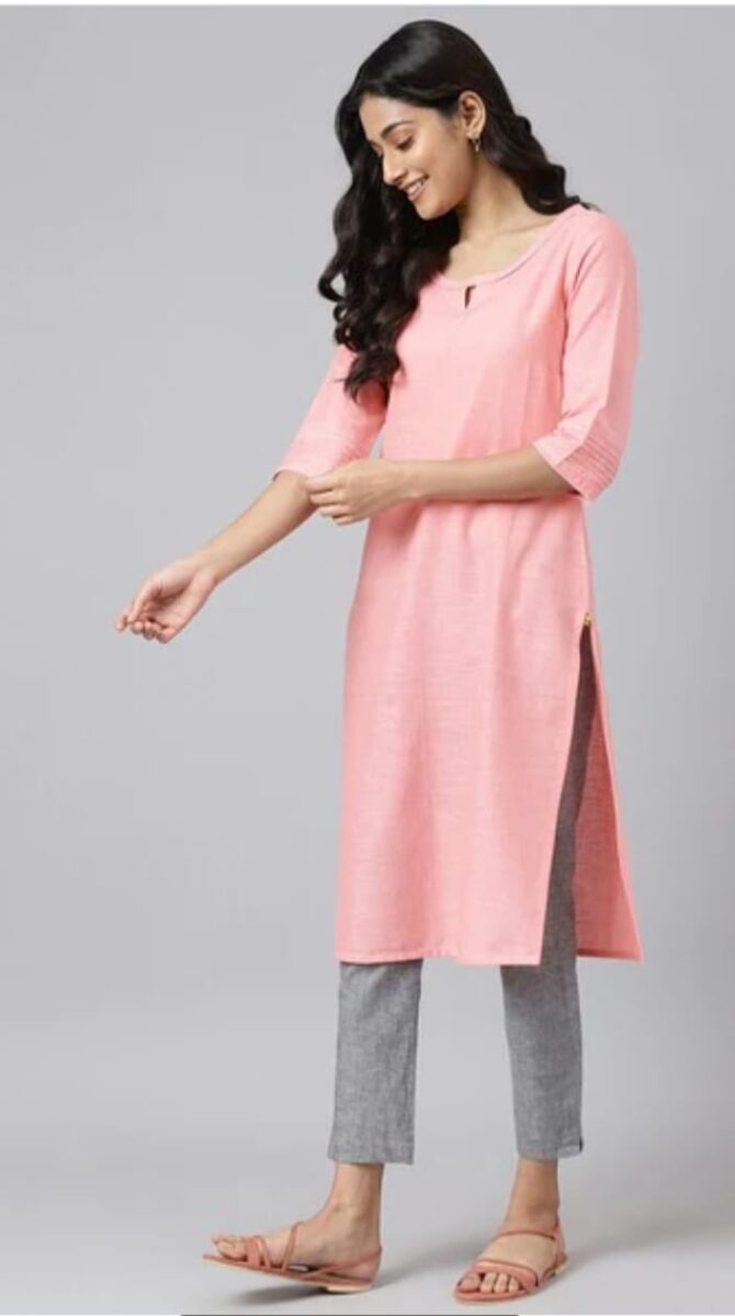 AURELIA Round-Neck Straight Kurta - Image 2