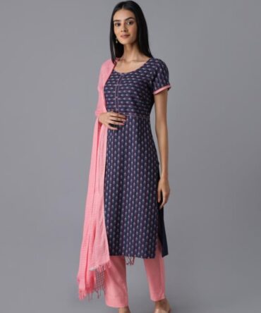 AURELIA Women Printed Straight Kurta