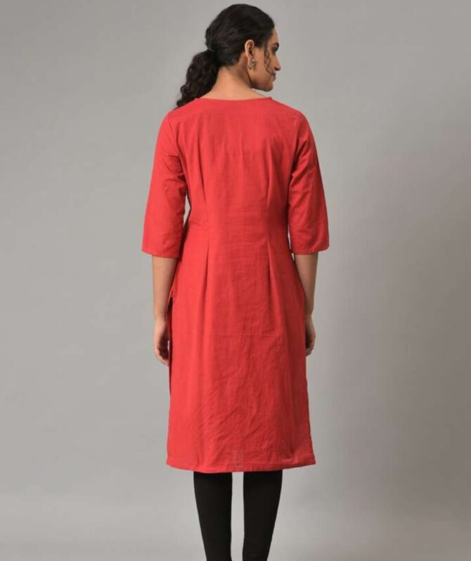 AURELIA Solid Straight Kurta - Image 5