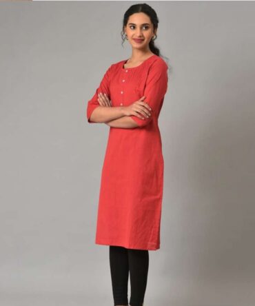 AURELIA Solid Straight Kurta