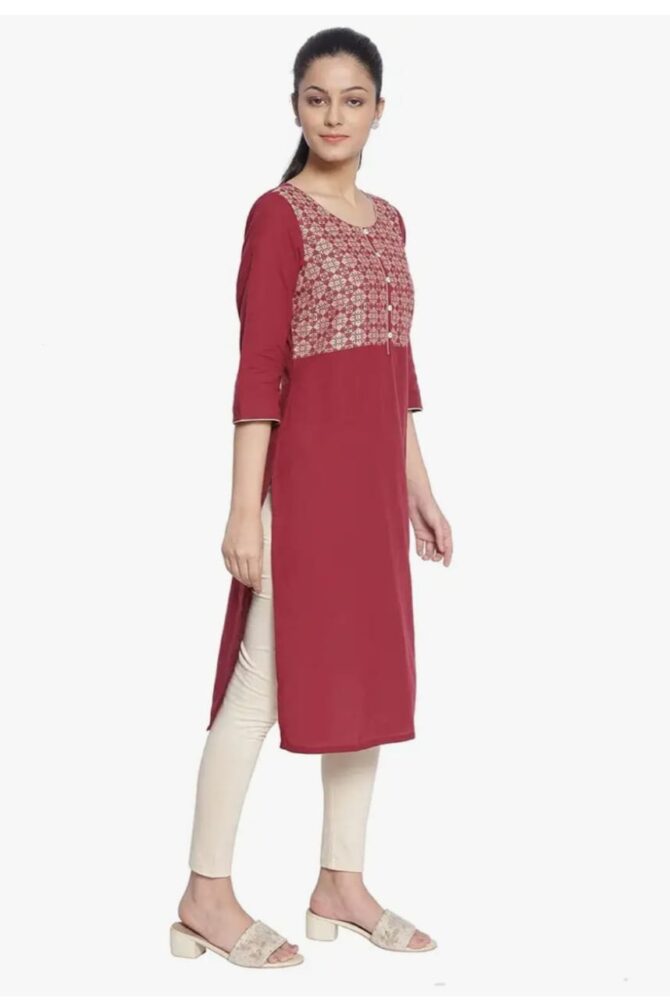Aurelia Women's Cotton Regular Fit Casual Kurta