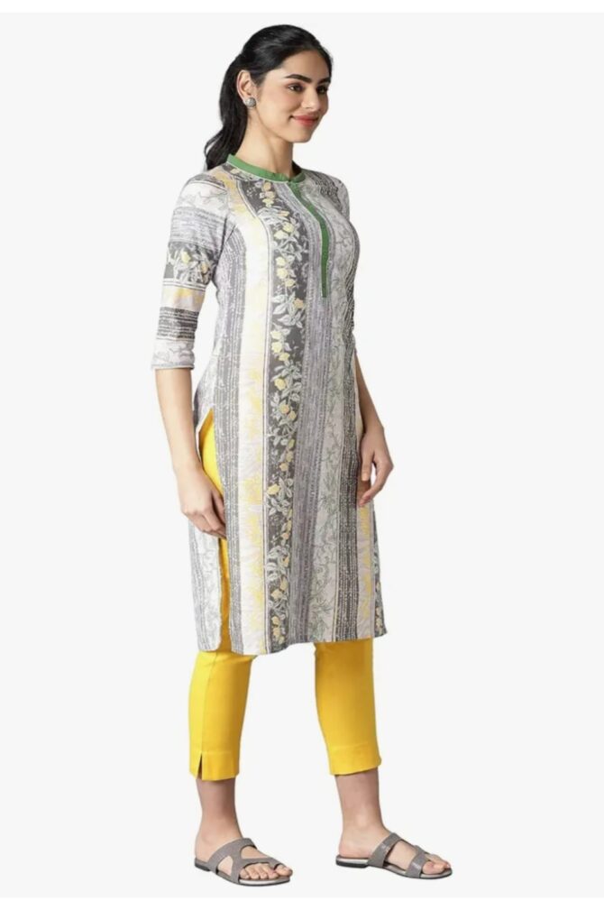 Aurelia Women's Cotton Regular Kurta - Image 3