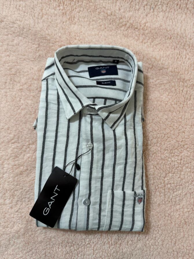 Men Striped Button-Down Collar Full Sleeves Shirt