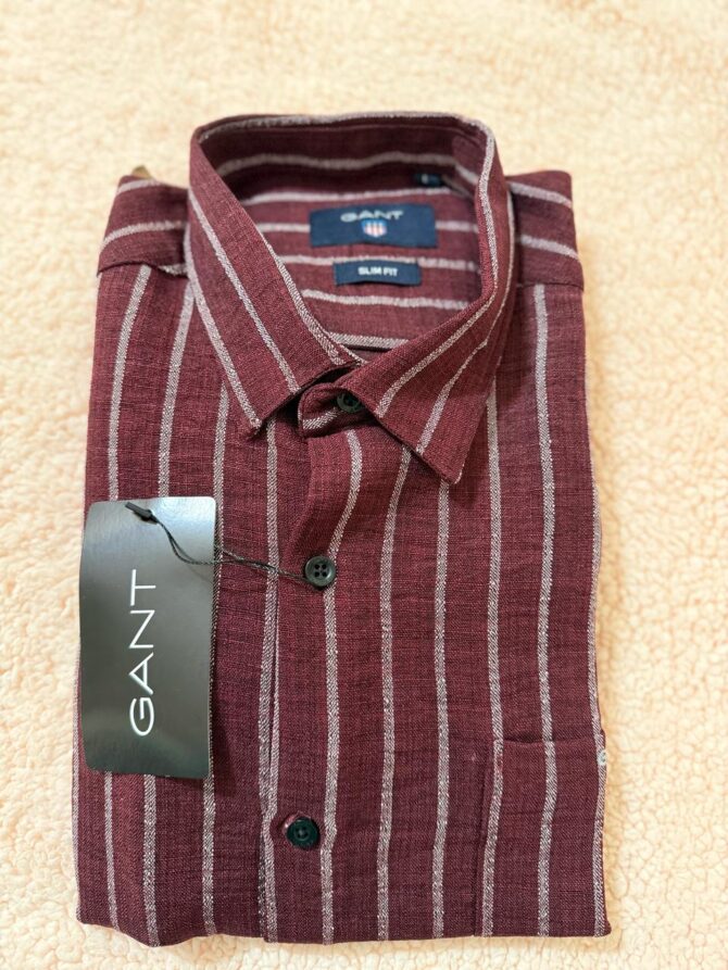 Men Striped Button-Down Collar Full Sleeves Shirt