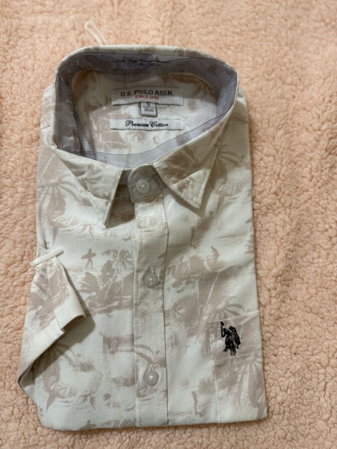 Men Printed Half Sleeve Cotton Blend Shirt