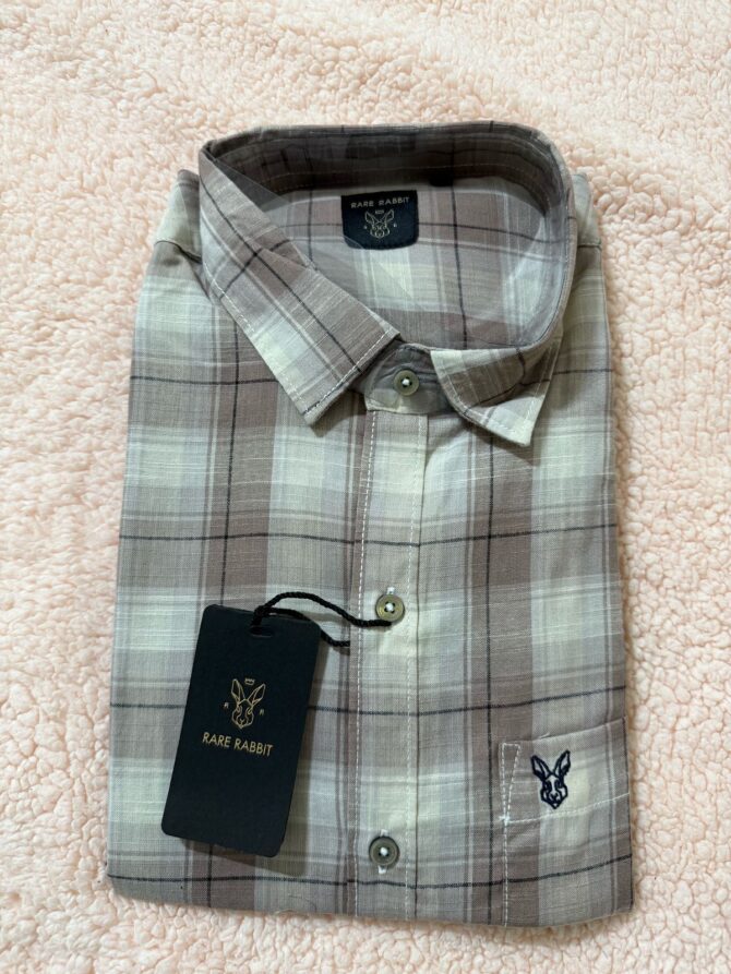 DUPLIN CHECK SHIRTS MELFI - LIGHT BROWN